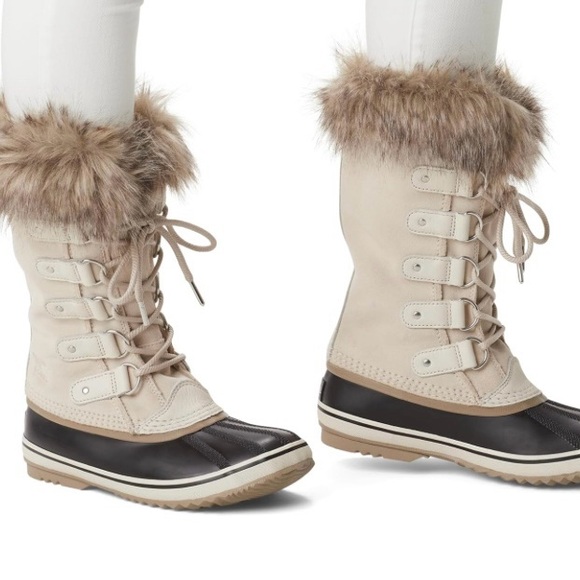 SOREL Waterproof , Insulated Suede Boots Womens Sz  7.5 Taupe /Black Joan of Arc - Picture 8 of 9
